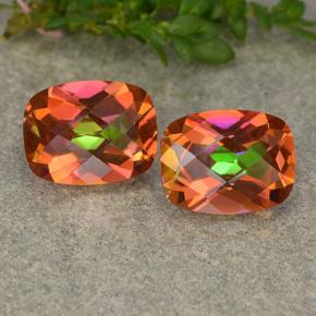 3.60 ct natürliche Mehrfarbig Mystischer Quarz-Edelsteine, Kissenschliff, VVS-VS