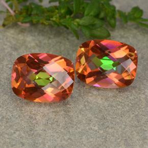 3.60 ct natürliche Mehrfarbig Mystischer Quarz-Edelsteine, Kissenschliff, VVS-VS