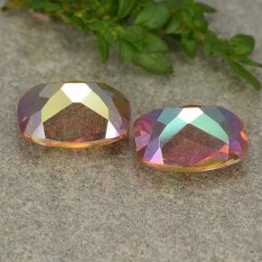 3.60 ct natürliche Mehrfarbig Mystischer Quarz-Edelsteine, Kissenschliff, VVS-VS