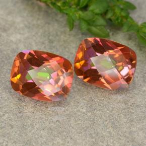 3.75 ct natürliche Mehrfarbig Mystischer Quarz-Edelsteine, Kissenschliff, VS