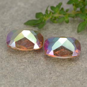 3,38 ct natürliche mehrfarbiger Mystik-Quarz-Edelsteine, Kissenschliff, VVS-VS