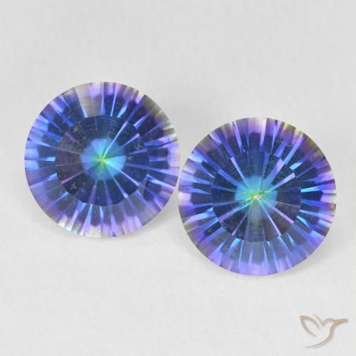 3,31 ct natürliche mehrfarbiger Mystik-Quarz-Edelsteine, Rundschliff, VS