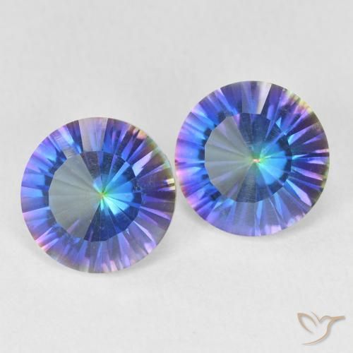 3,31 ct natürliche mehrfarbiger Mystik-Quarz-Edelsteine, Rundschliff, VS