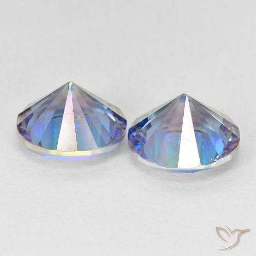 3,31 ct natürliche mehrfarbiger Mystik-Quarz-Edelsteine, Rundschliff, VS