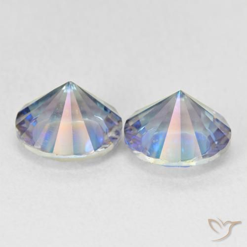 3.39 ct natürliche Mehrfarbiges Blau Mystischer Quarz-Edelsteine, Runden, VVS-VS