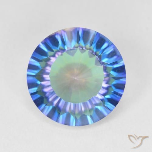 5.29ct Natürlicher Mehrfarbig Mystischer Quarz, Runden, VVS-VS