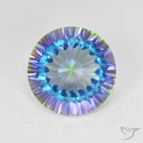 5.12ct Natürlicher Mehrfarbig Mystischer Quarz, Runden, VVS-VS