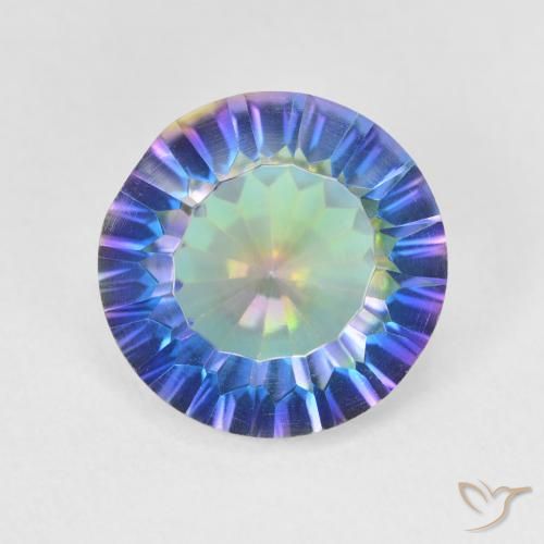5.13ct Natürlicher Mehrfarbig Mystischer Quarz, Runden, VVS-VS