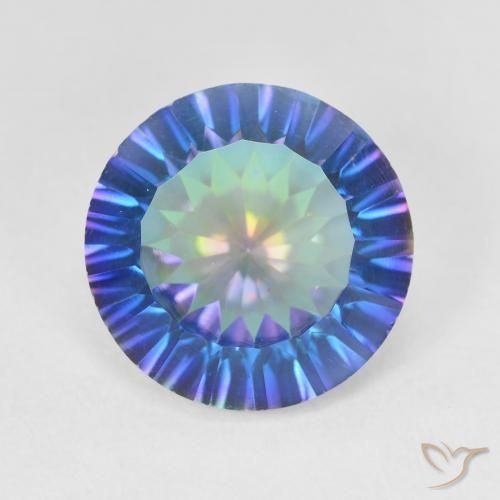 5.48ct Natürlicher Mehrfarbig Mystischer Quarz, Runden, VVS-VS