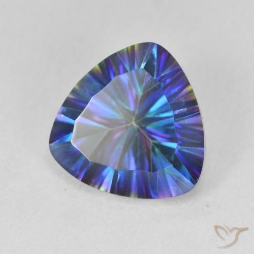 9,17 ctw natürlicher Mehrfarbiges Blau Mystischer Quarz, Trillion, VVS-VS