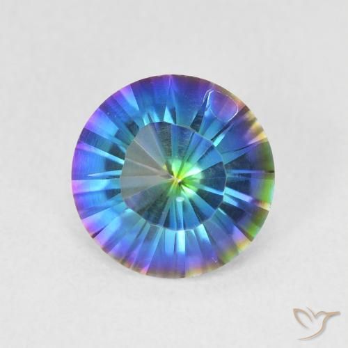 1.53ct Natürlicher Mehrfarbig Mystischer Quarz, Runden, VVS