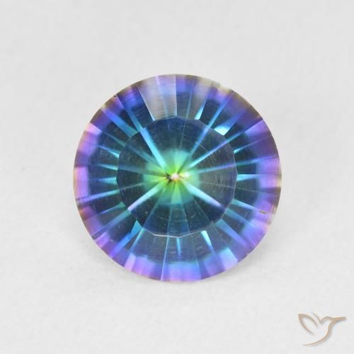 1.59ct Natürlicher Mehrfarbig Mystischer Quarz, Runden, VVS