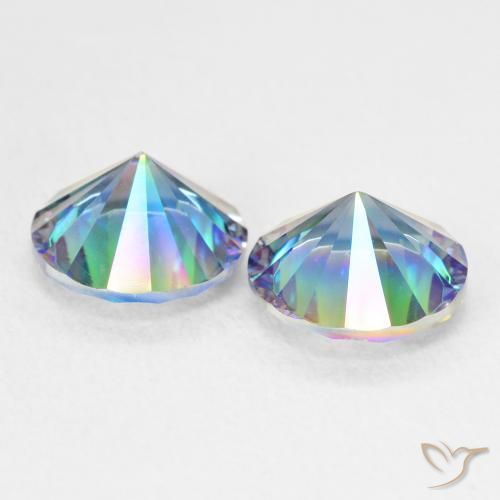 3.35 ct natürliche Mehrfarbig Mystischer Quarz-Edelsteine, Runden, VS