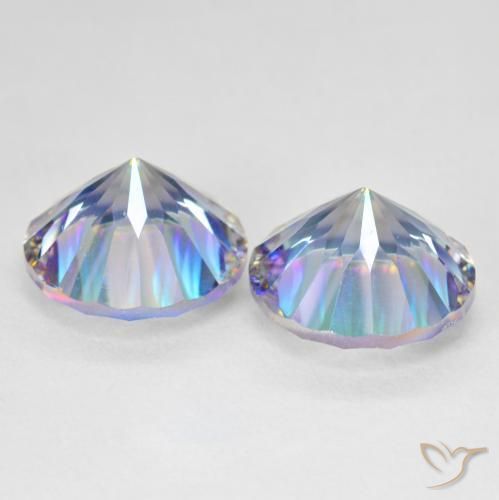 11.92 ct natürliche Mehrfarbiges Blau Mystischer Quarz-Edelsteine, Runden, VS