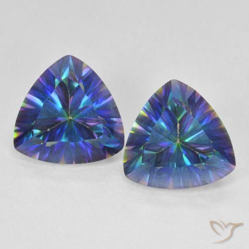 4,63 ct natürliche mehrfarbiger Mystik-Quarz-Edelsteine, Trillion, VS