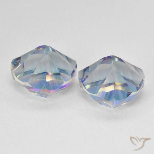 5.24 ct natürliche Mehrfarbiges Blau Mystischer Quarz-Edelsteine, Trillion, VS