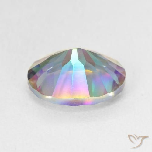 9,17 ctw natürlicher Mehrfarbiges Blau Mystischer Quarz, Oval, VS