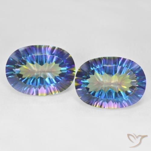 25,03 ct natürliche mehrfarbiger Mystik-Quarz-Edelsteine, Oval Schliff, VS