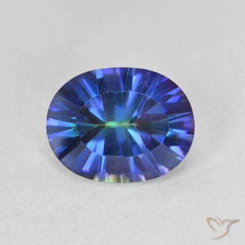 1.75ct Natürlicher Mehrfarbig Mystischer Quarz, Oval, VVS-VS