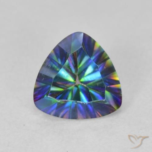 1.02ct Natürlicher Mehrfarbig Mystischer Quarz, Trillion, VS