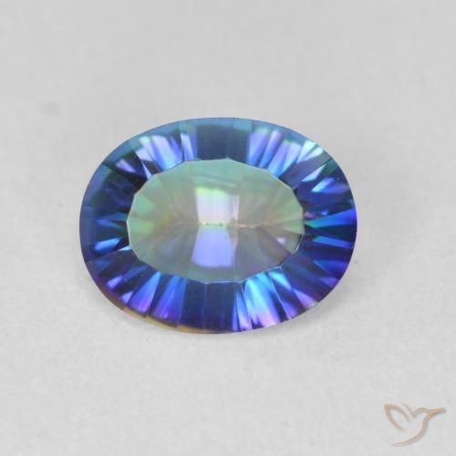 1.62ct Natürlicher Mehrfarbig Mystischer Quarz, Oval, VS