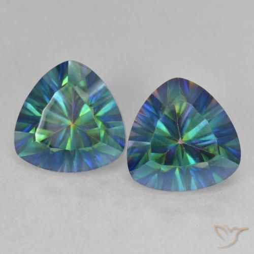3.91ctw Natürlicher Mehrfarbig Mystischer Quarz, Trillion, VS