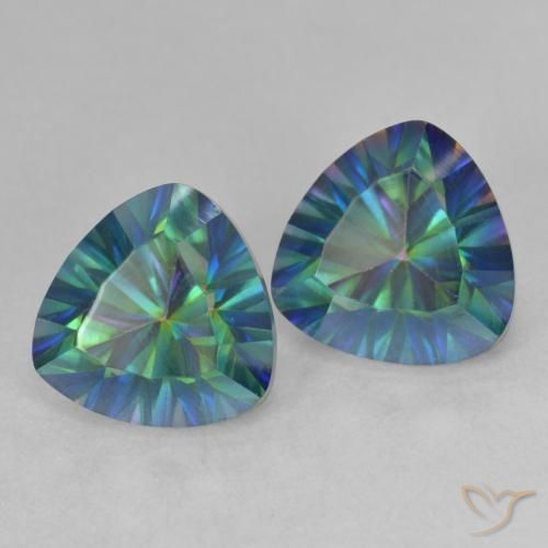 3.91 ct natürliche Mehrfarbig Mystischer Quarz-Edelsteine, Trillion, VS