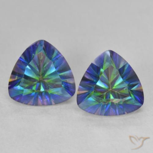2.24ctw Natürlicher Mehrfarbig Mystischer Quarz, Trillion, VVS-VS