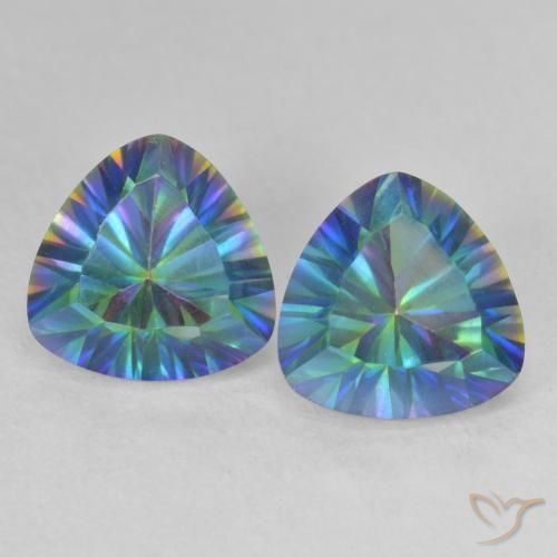 3.75ctw Natürlicher Mehrfarbig Mystischer Quarz, Trillion, VVS-VS