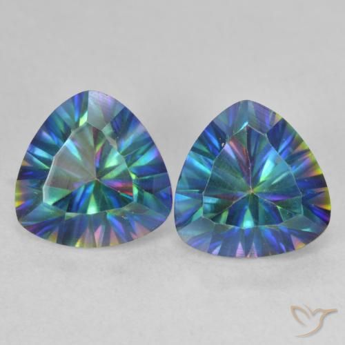 3.60ctw Natürlicher Mehrfarbig Mystischer Quarz, Trillion, VVS-VS