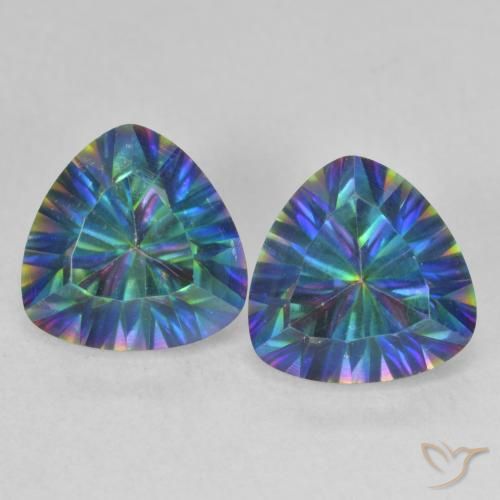 3,64 ct natürliche Mehrfarbig Mystik-Quarz-Edelsteine, Trillion, VVS-VS