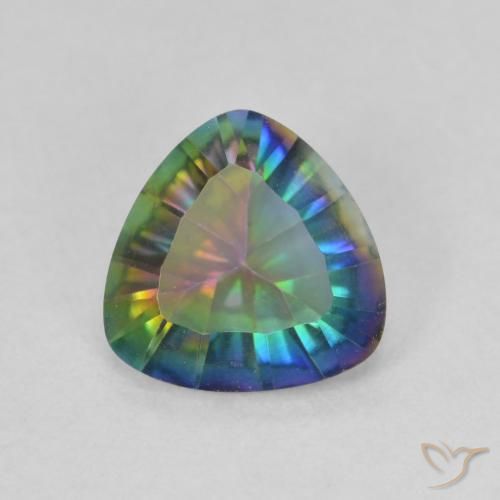 1.26ct Natürlicher Mehrfarbig Mystischer Quarz, Trillion, VVS-VS