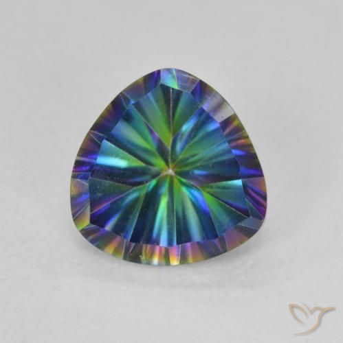 1.59ct Natürlicher Mehrfarbig Mystischer Quarz, Trillion, VVS-VS