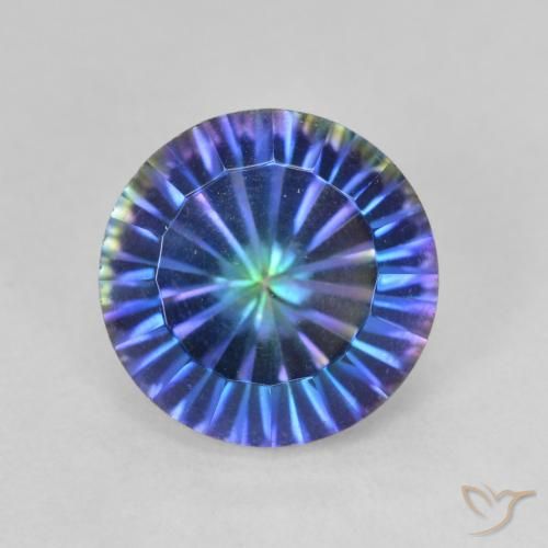 3.19ct Natürlicher Mehrfarbig Mystischer Quarz, Runden, VVS-VS