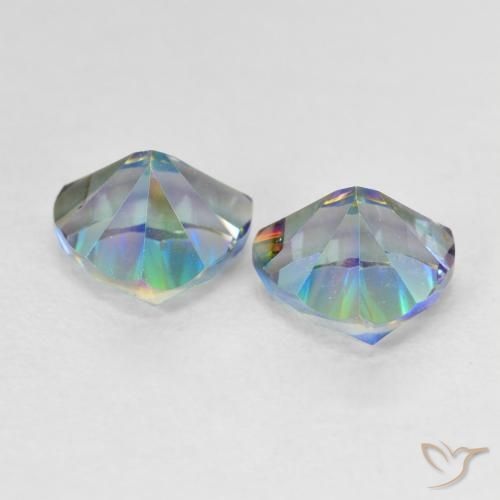 2.14 ct natürliche Mehrfarbig Mystischer Quarz-Edelsteine, Trillion, VVS-VS