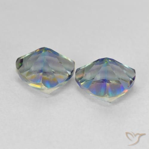 1.45 ct natürliche Mehrfarbig Mystischer Quarz-Edelsteine, Trillion, VVS-VS
