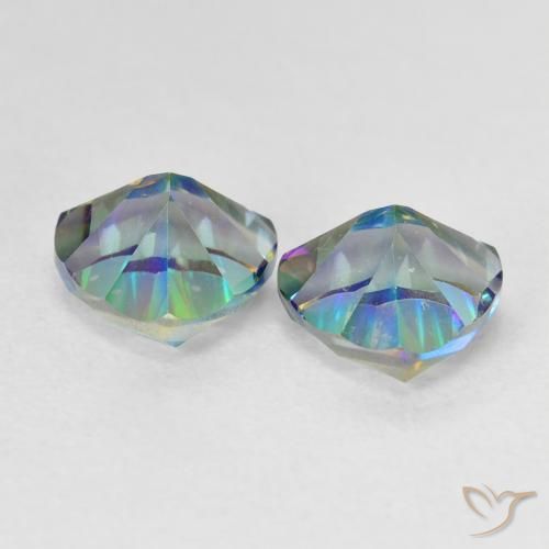 2.25 ct natürliche Mehrfarbig Mystischer Quarz-Edelsteine, Trillion, VVS-VS