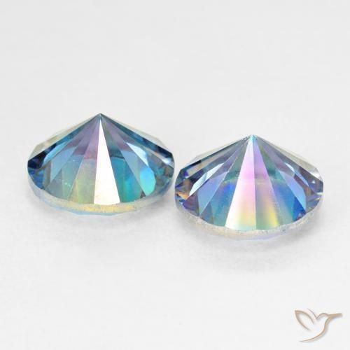 4.85 ct natürliche Mehrfarbiges Blau Mystischer Quarz-Edelsteine, Runden, VVS-VS