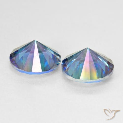 4.62 ct natürliche Mehrfarbiges Blau Mystischer Quarz-Edelsteine, Runden, VVS-VS