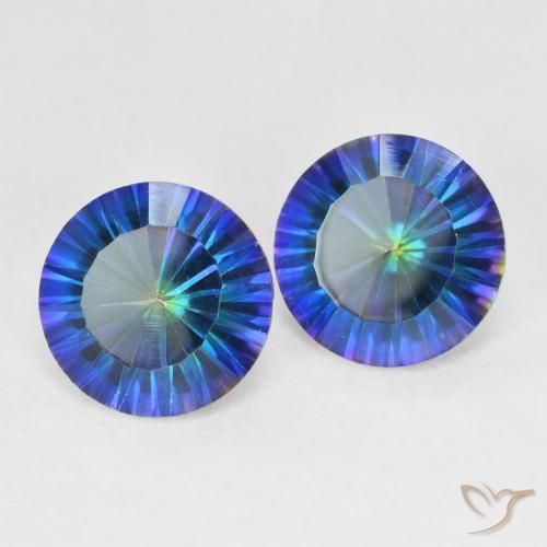 4.78 ct natürliche Mehrfarbiges Blau Mystischer Quarz-Edelsteine, Runden, VVS-VS