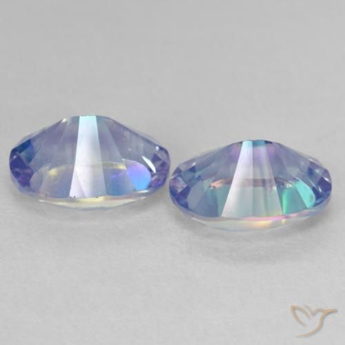 3.50 ct natürliche Mehrfarbig Mystischer Quarz-Edelsteine, Oval, VVS-VS