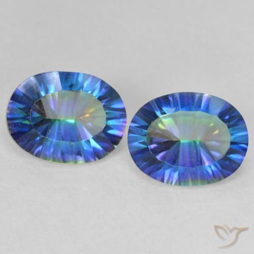 3.56ctw Natürlicher Mehrfarbig Mystischer Quarz, Oval, VVS-VS