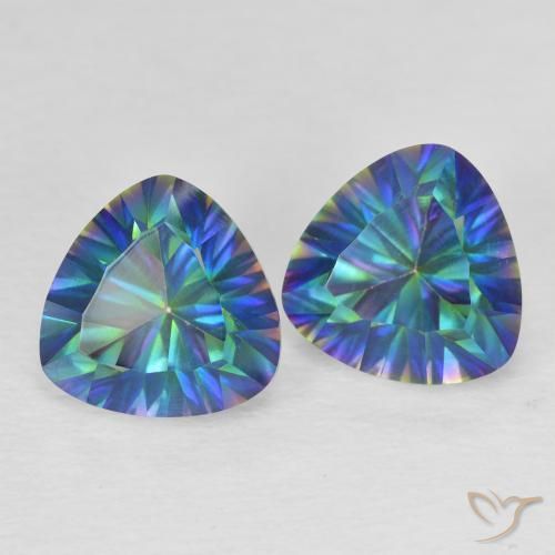 3.78 ct natürliche Mehrfarbig Mystischer Quarz-Edelsteine, Trillion, VVS-VS