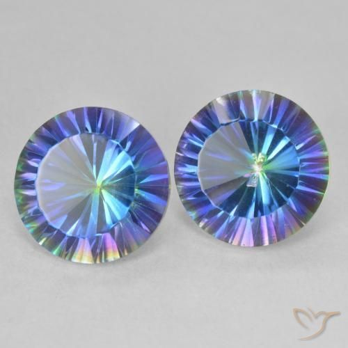 6.88 ct natürliche Mehrfarbig Mystischer Quarz-Edelsteine, Runden, VS