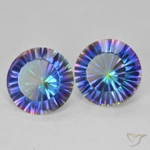 6.19 ct natürliche Mehrfarbig Mystischer Quarz-Edelsteine, Runden, VVS