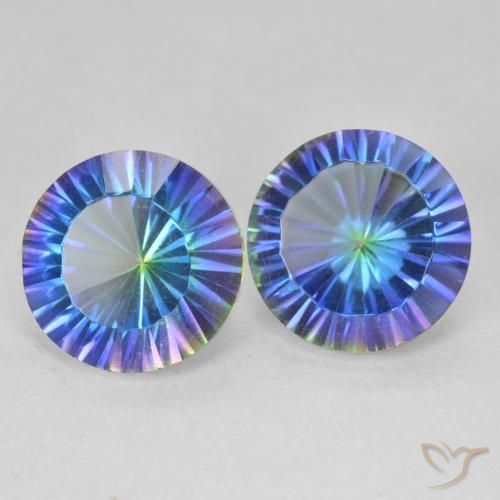 7.14 ct natürliche Mehrfarbig Mystischer Quarz-Edelsteine, Runden, VVS-VS
