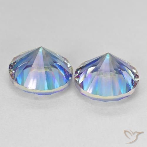 7.37 ct natürliche Mehrfarbiges Blau Mystischer Quarz-Edelsteine, Runden, VVS-VS