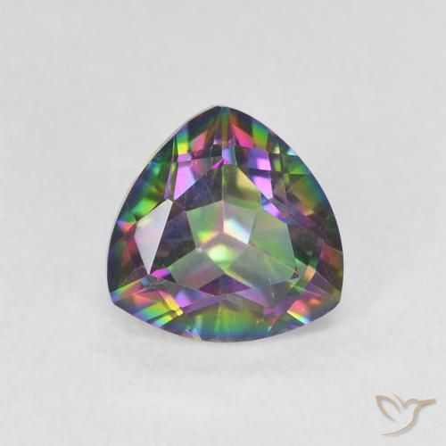 1.11ct Natürlicher Mehrfarbig Mystischer Quarz, Trillion, VVS