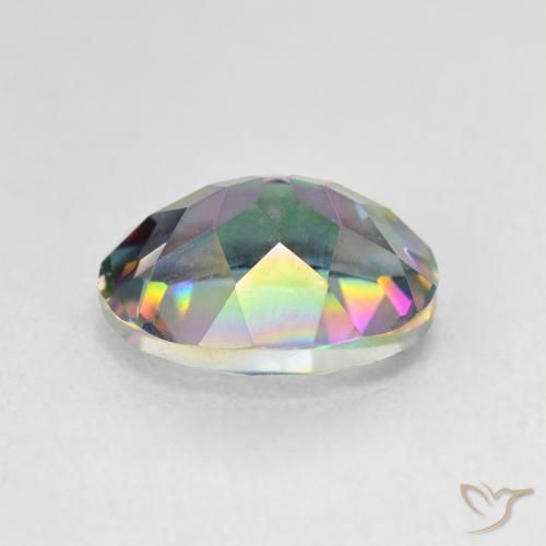 9,17 ctw natürlicher Mehrfarbig Mystischer Quarz, Oval, VVS