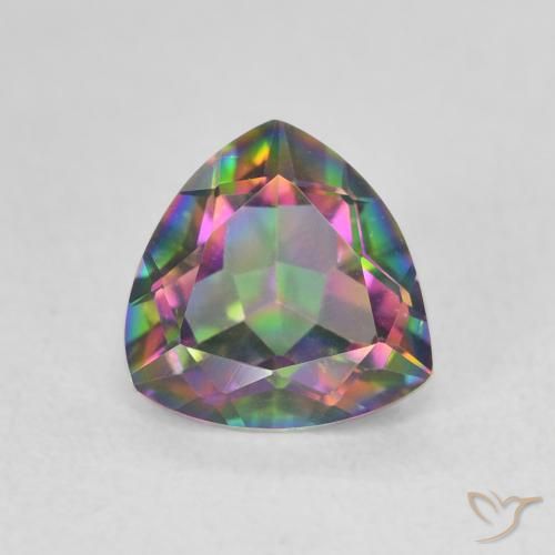 1.14ct Natürlicher Mehrfarbig Mystischer Quarz, Trillion, VVS